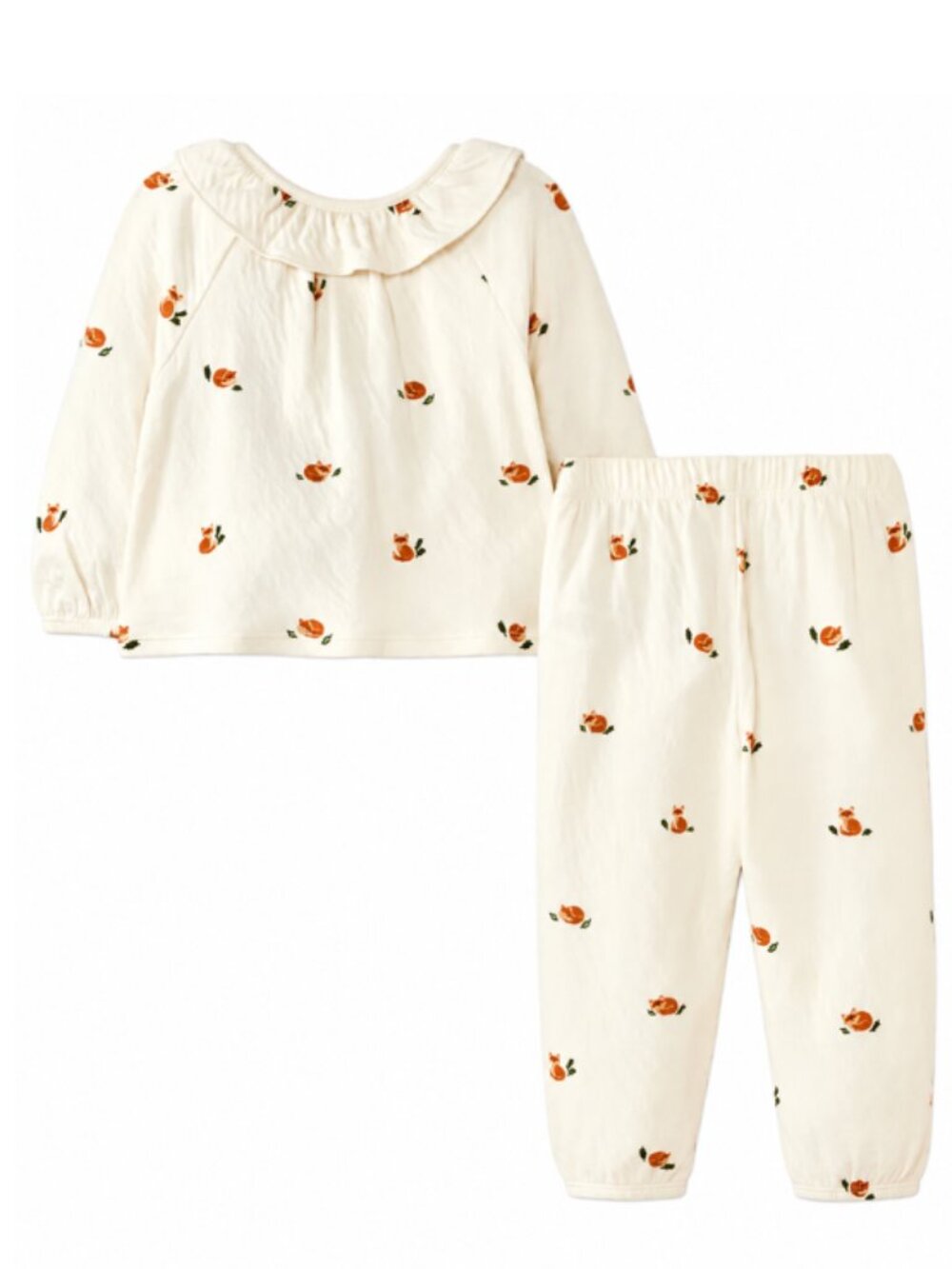 Baby Girls 2 Piece Cozy Fall Fox Outfit 12 Months - Picture 2 of 7